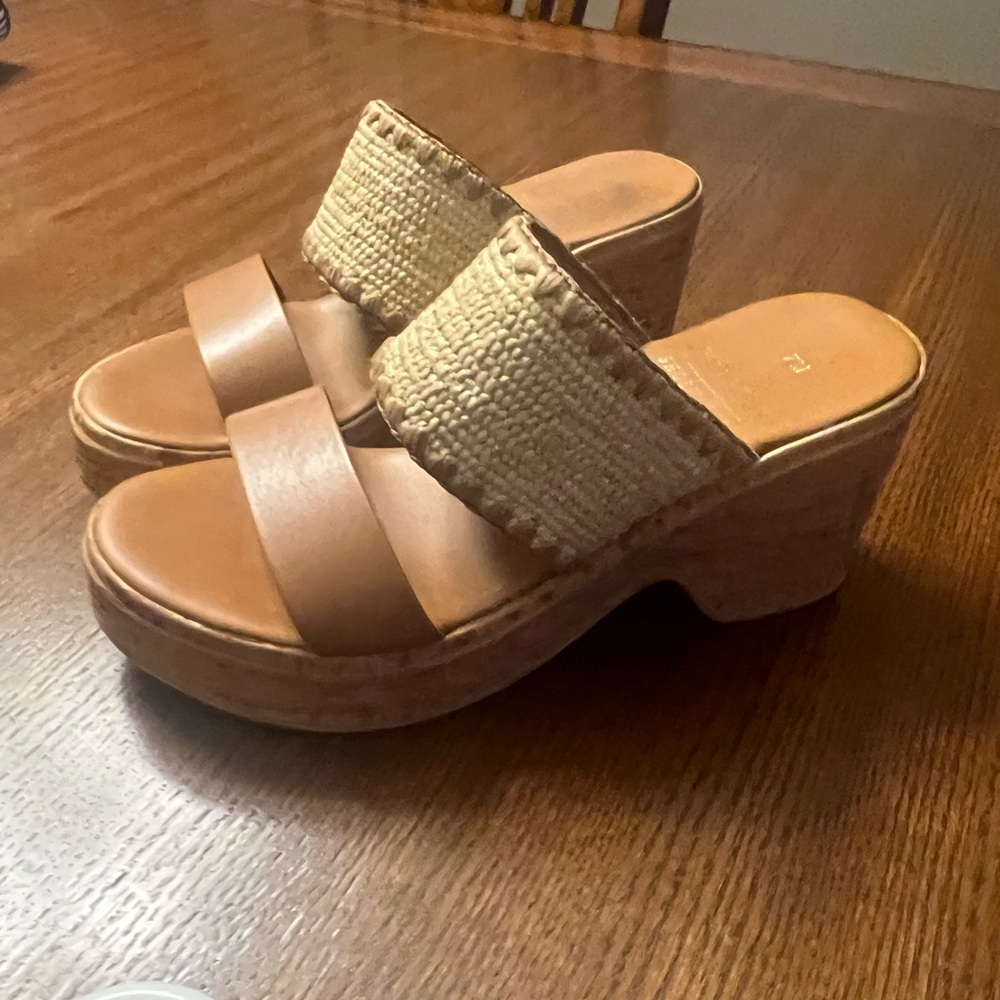 Italian Shoemakers Brown and Tan Mules